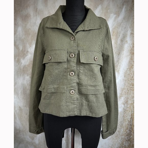 Fate Jackets & Blazers - Fate by LFD Military Back Pleat Swing Jacket - S